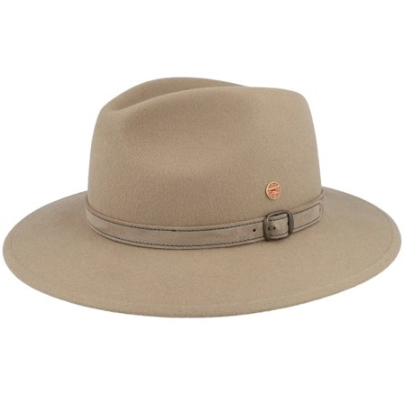 Mayser - Beige fedora Hoed - Gedeon Wool Steppe Fedora @ Hatstore