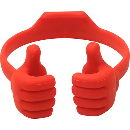 Universal Flexible Thumb Smartphone Stand Hållare - Röd