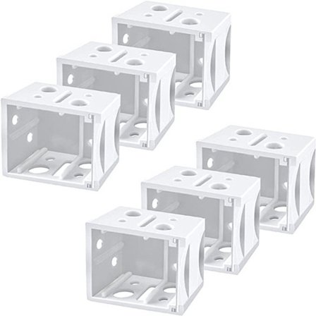 6 sæt 1 tomme persienner venstre og højre monteringskode, hvide plastik monteringsbeslag tilbehør