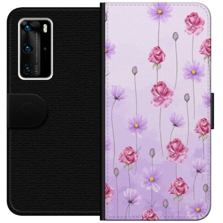 Kompatibelt Lommeboketui til Huawei P40 Pro Petal Reverie Lilac Mist