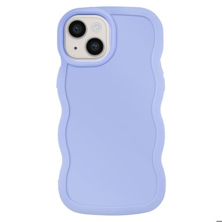 Coque för iPhone 14 Silikon Stötabsorberande Candy Lavendel