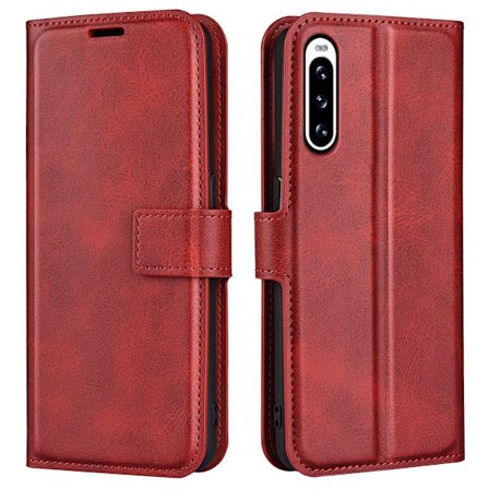 Lompakko Nahkakotelo For Sony Xperia 10 V - Punainen