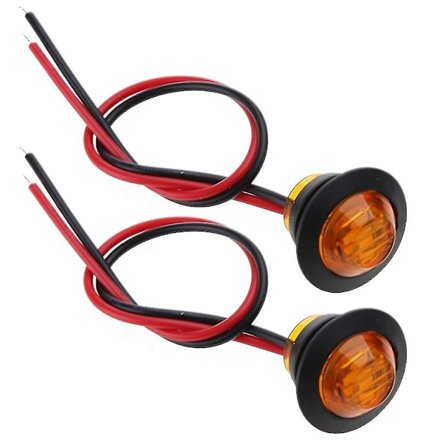 2 st Bil Blinkers Lampa Vattentät Indikator Lampa Rund Bil Bullet Lampa