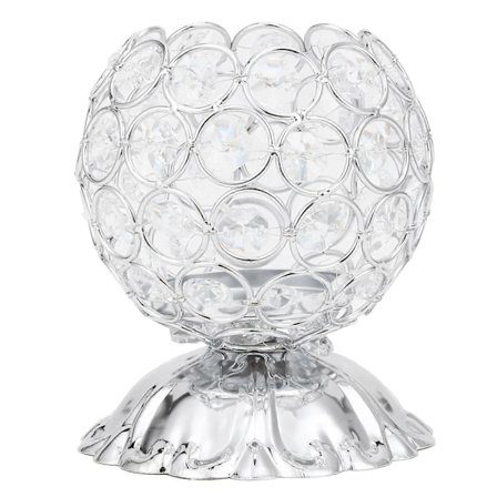 Kristall Lysestake Elektroplettert Smidd Jern Lysestake Ornament Elektronisk Lysestativ