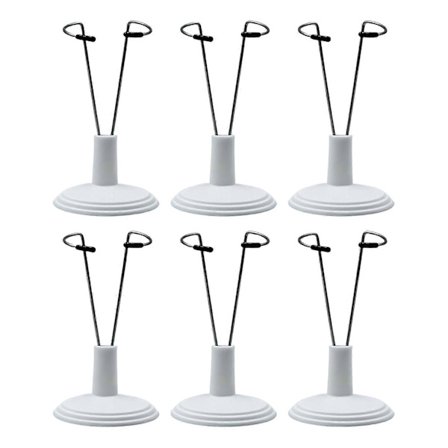 Justerbare dukkestativer Metall Plysj Leketøyholder for 4-8 tommers dukker Enkel montering Dukketilbehør Organizer for utstillingsvindu 