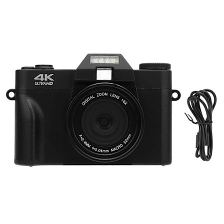 Digitalkamera 4K 60FPS 56MP 6X Zoom 3-tommers IPS HD-skjerm 1700mAh Speilløst kamera Kompatibelt med reise-webkamera