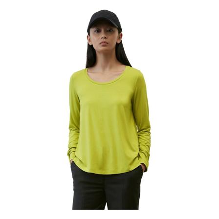 Marc O'Polo Elegant jersey long sleeve top in a relaxed fit Grøn, Dame