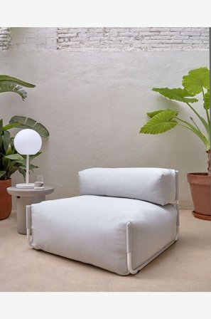 Kave Home - Loungestol Square - Grå - Utefåtöljer - Från Homeroom