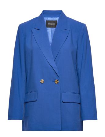 Slhunter Blazer Blazers Double Breasted Blazers Blå Soaked In Luxury
