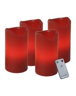 Star Trading Stumpenkerzen 4-er Pack Rot