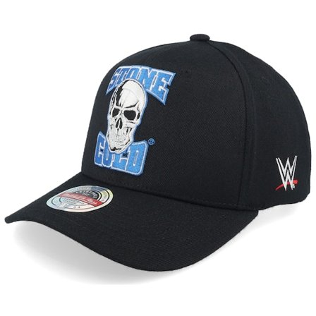 Mitchell & Ness - Stone Cold Logo Steve Austin Black Adjustable Adjustable Black Cap - @ Hatstore