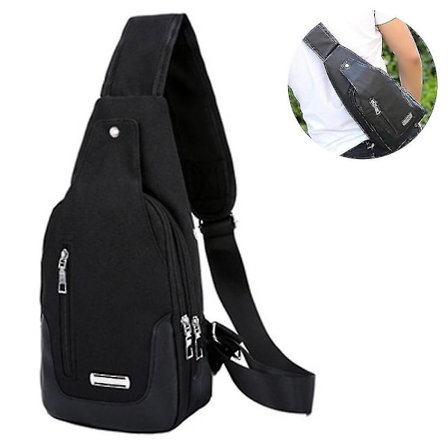 1 kpl Kompakti Crossbody-reppu ja päiväreppu Monitoiminen rintalaukku