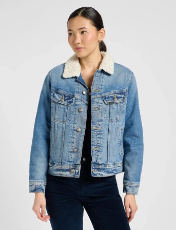 Lee Jeans Sherpa Rider Jkt - Blue - XS