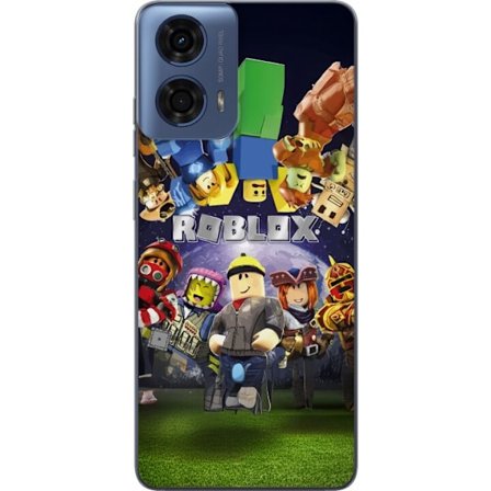 Kompatibel Mobilcover til Motorola Motorola Moto G04 Roblox Verden - Gaming Eventyr for Børn og Unge