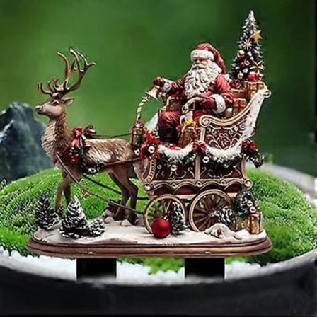 Julemand og Rensdyr Have Akryl Gulv Plantekasse Julepynt