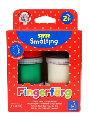 Sense | Småtting Fingerfärg 6P | ONE SIZE
