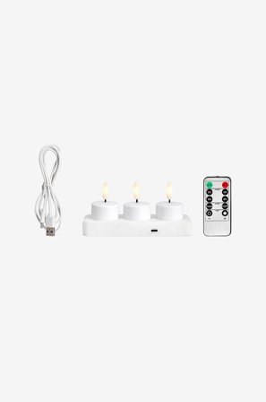 Markslöjd - Ljus Ljus Tea 3st Laddningsbar - Vit - Ljus - Från Homeroom