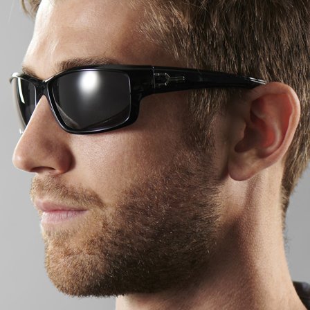 Ochelari de soare sport, polarizați, negri pentru bărbați - Ochelari de soare sport