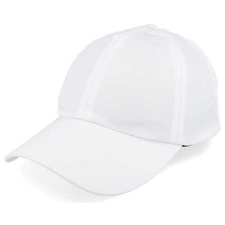 Beechfield - Vit unconstructed Keps - Performance Ponytail Cap White Dad Cap @ Hatstore