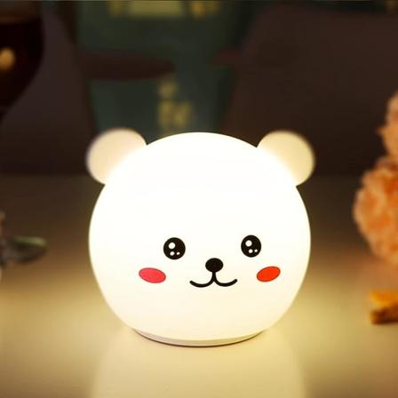 1 stk. sød katteformet lampe med 7 farveændringer USB genopladelig S