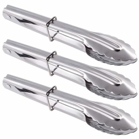 Mini rustfrie serveringstenger Små serveringstenger (7-tommers 3 stk)