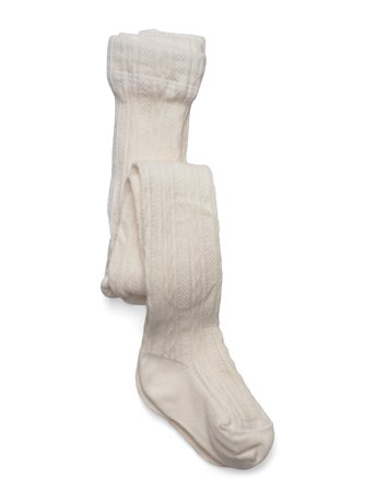 Cable Knitted Stockings Offwhite Cream Geggamoja