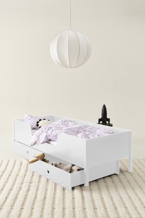 Jotex - Barneseng Med Oppbevaring 90x200 Cm Hvit - CAMPO - Kjøp Barnesenger & sprinkelsenger hos Jotex