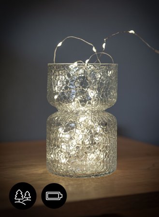 Lyslenke Stringlight 4m IP44 80-lys m/timer og funksjoner - varm hvit | lyslenke