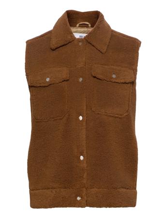 Slfjany Teddy Vest W Brown Selected Femme