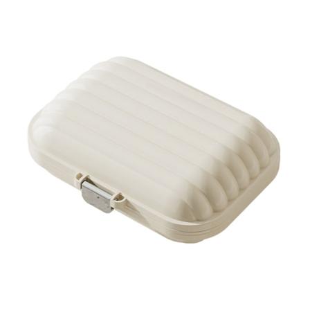 Veckans medicinlåda i plast, liten, bärbar, tättslutande, 7 dagars medicinlåda, behållare för resor utomhus, längd 10 cm / 3,9 tum