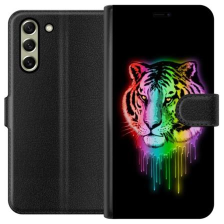 Samsung Galaxy S21 FE 5G Lompakkokotelo Neon Tiikeri