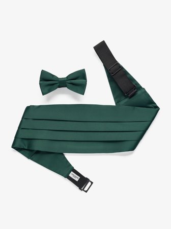 John Henric Men's Dark Green Cummerbund Size Onesize