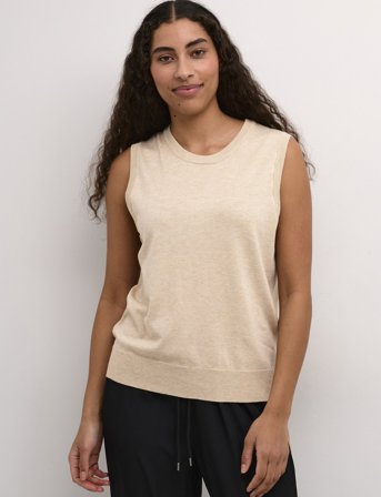 Kaffe Kalizza Knit Slipover - Cream - L