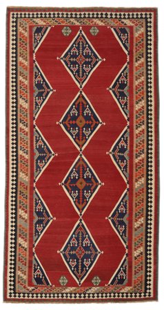 Kilim Vintage Rug Hand Woven 158X297 Dark Red/Brown Persia