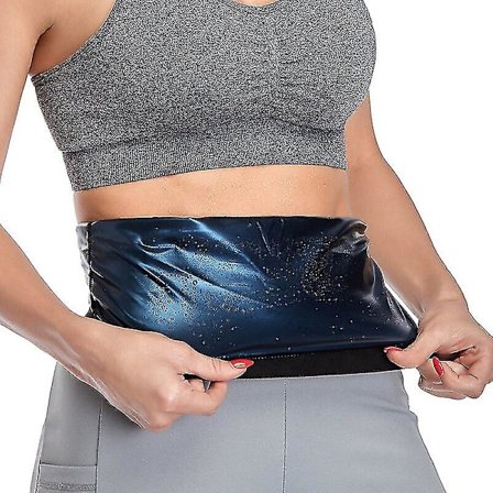 Dam Neoprenfri Waist trainer Korsett Topp Svetttrimmer Bälte Slimming Slida Viktminskning Svett Bastu Effekt Body Shaper 2021,blå