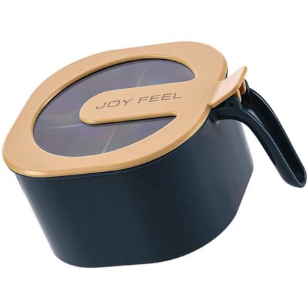 Køkkenets firkantede krydderiboks med 4 rum og krydderiglas med låg