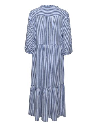 Daisycr Flounce Dress - Kim Fit Cream Blue