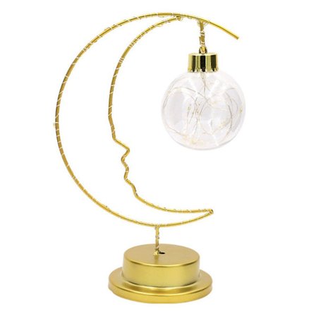 Unik Stjerne Bordlampe Hjemme Sengelampe Natlampe Med Led Perler Varmt Gave