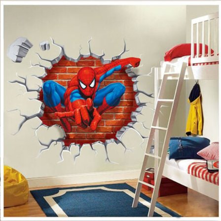 Spiderman veggklistremer DIY gutterom veggklistremer soverom