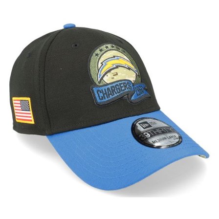 New Era - NFL Svart flexfit Keps - Los Angeles Chargers M 39THIRTY NFL Salute To Service 22 Black/Blue Flexfit @ Hatstore