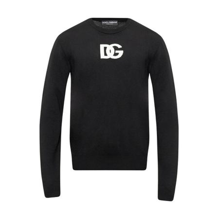 Dolce & Gabbana Wool sweater with logo Sort, Herre