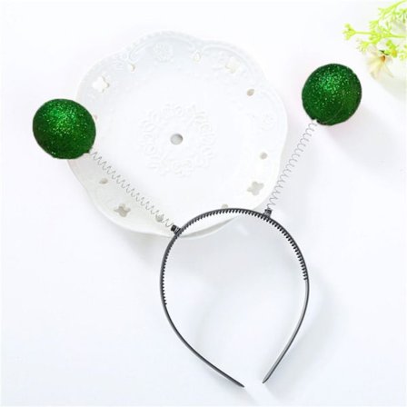 3 stk. Halloween Pannebånd Alien Hårbøyle GRØNN