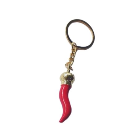 Mote Chili Pepper Charm Nøkkelring Henge Ornament Nøkkelring Søtt Kult Anheng Dekorasjon for Veske Sekk Stor