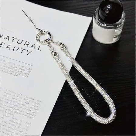 Telefon Håndleddsstropp Skinnende Rhinestone Dekor Håndstropp Lanyard, Lengde: 25cm(h})