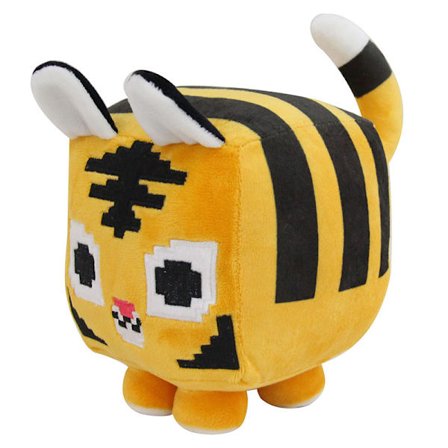 Fyrkantig katt plysch leksak docka stora spel katt