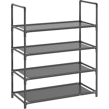 Simpel skohylde til husholdningen, støvtæt opbevaring, skohylde i flere lag, samling, fortykket stålrør, kollegium 60*28*71CM