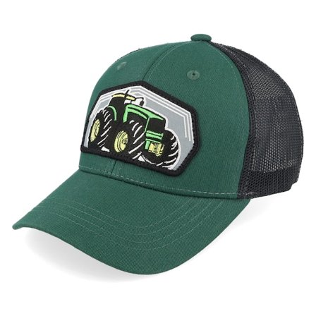Kinder Kiddo Cap - Grün trucker Cap - Kinder Big Tractor Grey Patch Green/Black Trucker @ Hatstore