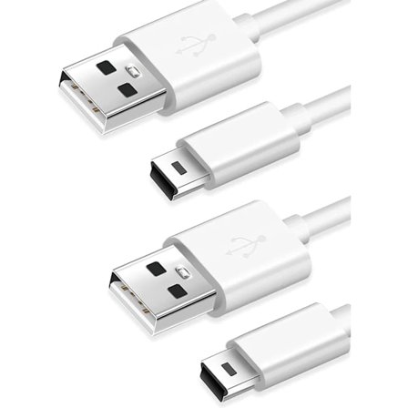 2025 Senaste Modellen (2-pack) Mini USB-laddare och Datakabel för Texas Instruments Räknare TI-84 Plus CE Grafräknare, TI-Ns