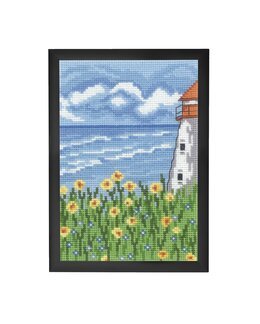 Broderikit Billede Fyr - Aida - Permin