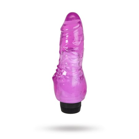 Sustainable Pleasure: 18cm Realistic Vibrating Dong with Clitoris Stimulation - Lilla - Sexleker Vuxen: Vibrator, dildo & massajestaver
